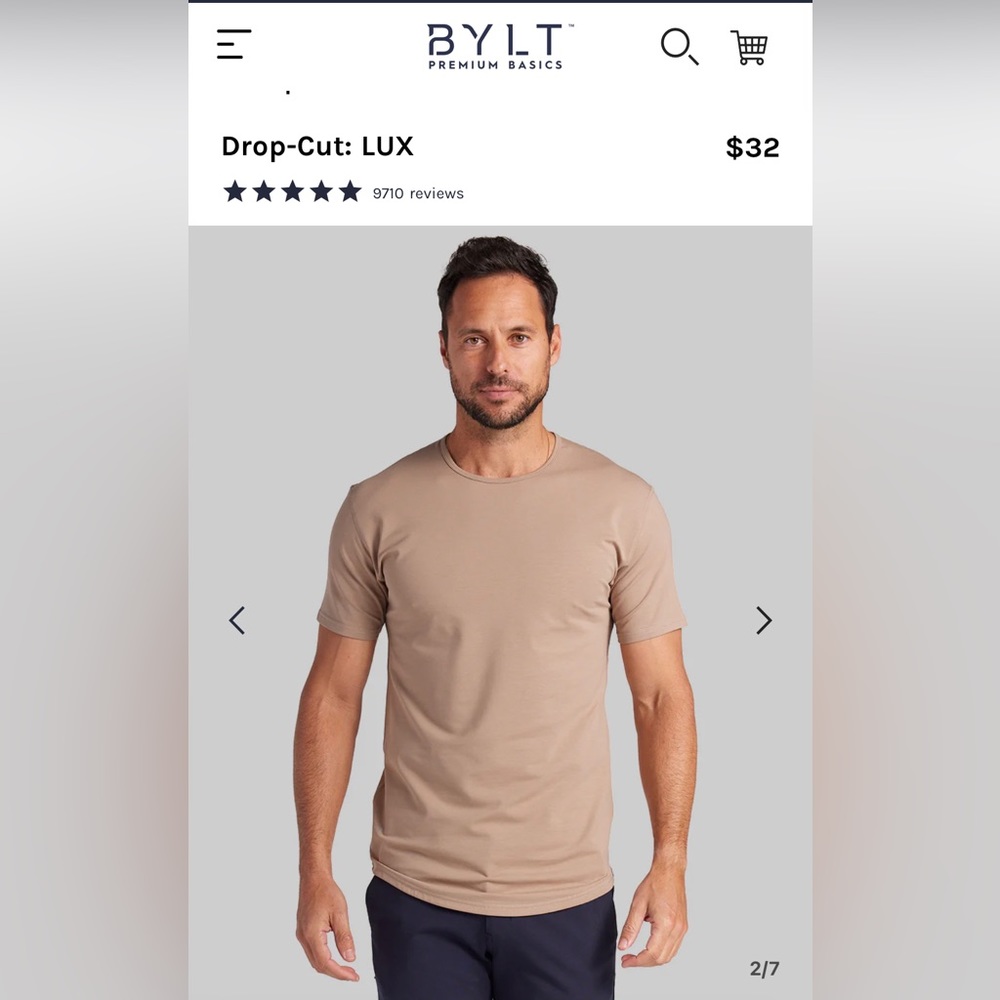 New without tags (NWOT) BYLT Lux Short Sleeve Tee in Sand size Large